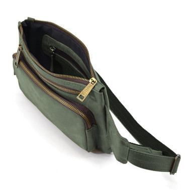 Leather belt bag banana RE-8137-4lx brand TARWA green