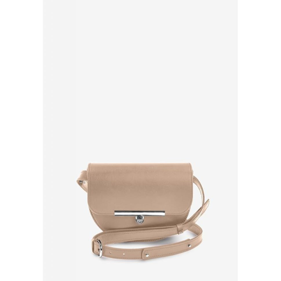 Жіноча шкіряна сумка поясна-кроссбоді Bridget світло-бежевий