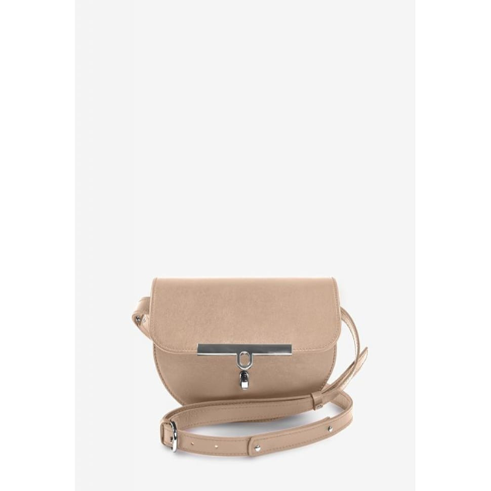 Жіноча шкіряна сумка поясна-кроссбоді Bridget світло-бежевий