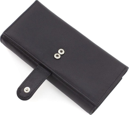 Жіночий шкіряний гаманець чорного кольору Marco Coverna MA246 Black