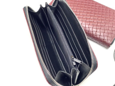 Бордовий шкіряний гаманець Newery N10003GBP