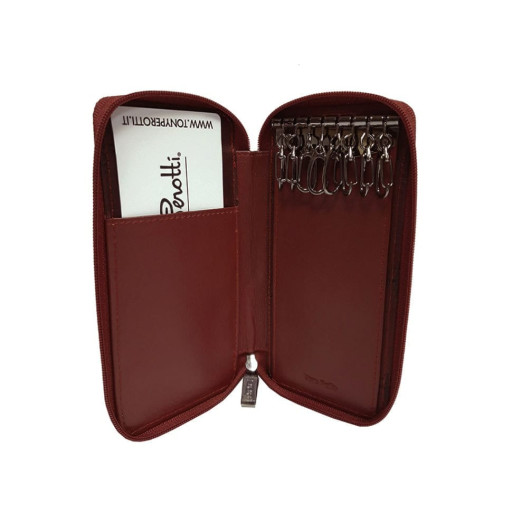 Ключниця шкіряна Cortina 5026 rosso червоний