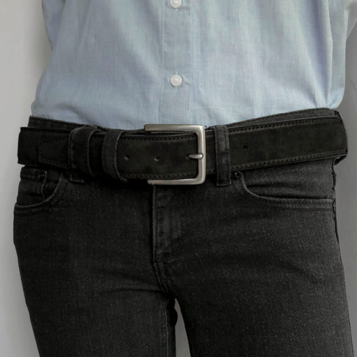 Шкіряний ремень 4041 nero чорний TONY PEROTTI