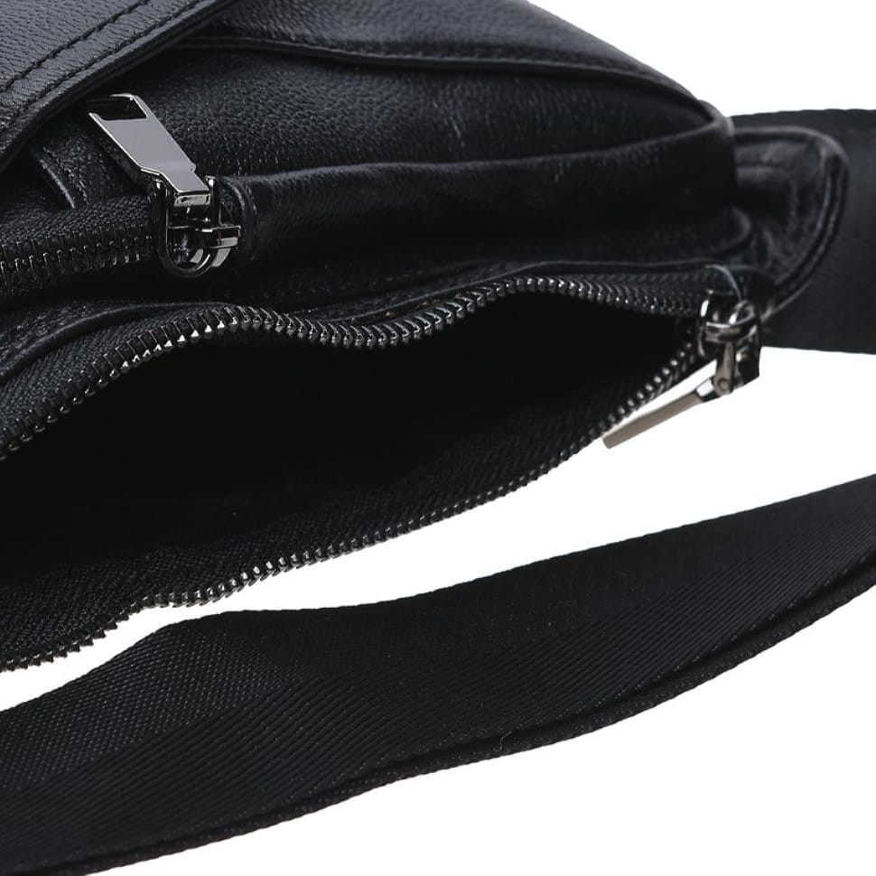 Чоловік шкіряний рюкзак на плече Keizer K1323-black