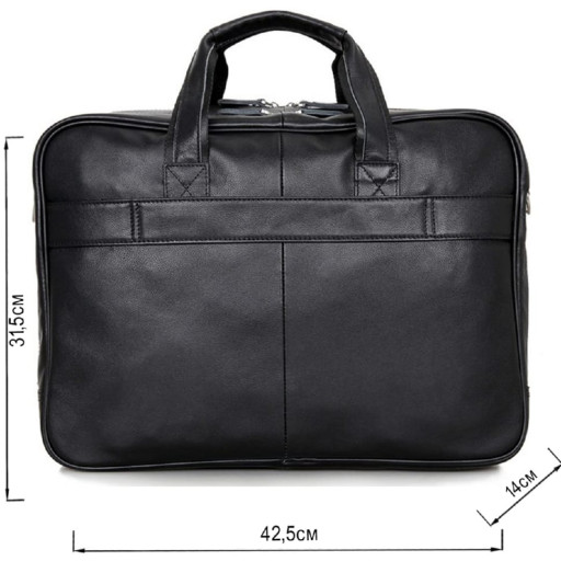 Сумка чоловіча Vintage 14398 для ноутбука 17 дюймів Чорна