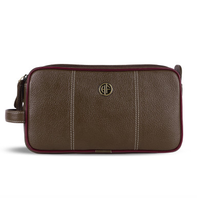 Hammonds Flycatcher TC4002 Brushwood Leather Toiletry Bag (Brown)