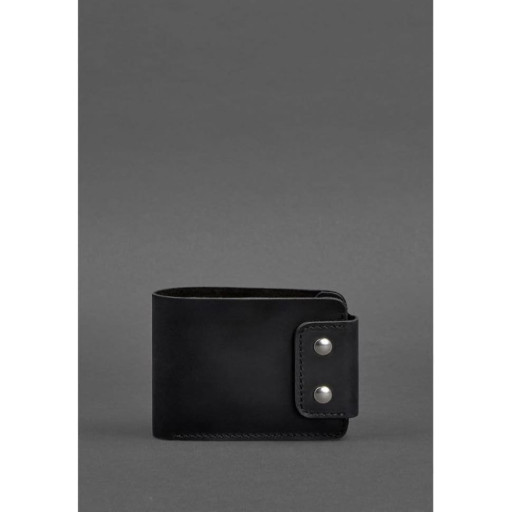 Чоловічий шкіряний портмоне Zeus 9.0 чорний Crazy Horse