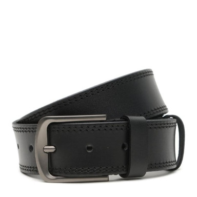 Широкий Мужской кожаный ремень 4,5 см V1125GX23-black