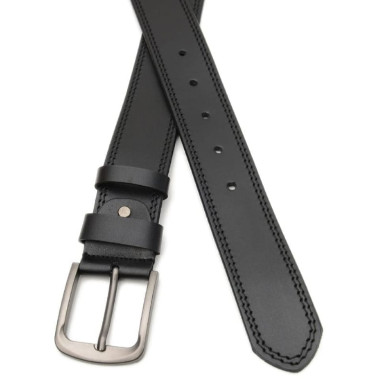 Широкий Мужской кожаный ремень 4,5 см V1125GX23-black