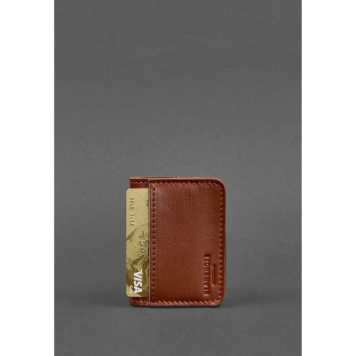 Шкіряна обкладинка для ID-паспорта та прав водія 4.1 світло-коричнева з гербом