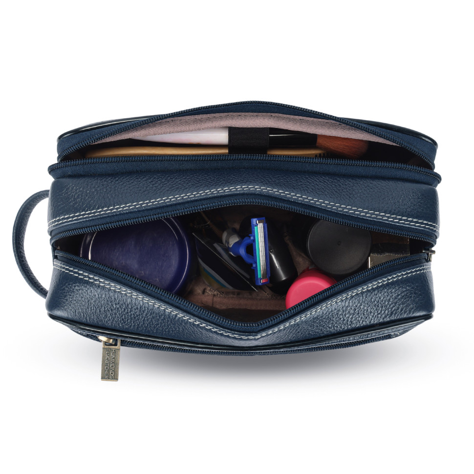 Hammonds Flycatcher TC4004 Blue Leather Vanity Case