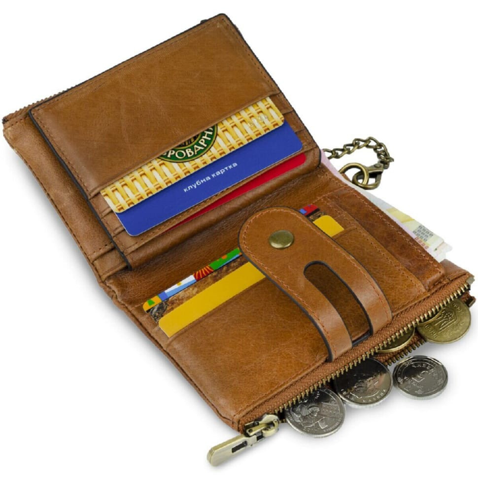 Кошелек универсальный Vintage 14681 Cветло-коричневый