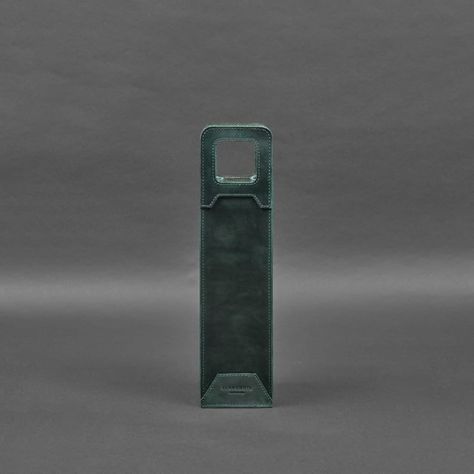 Шкіряний чохол для вина 2.0 зелений Crazy Horse