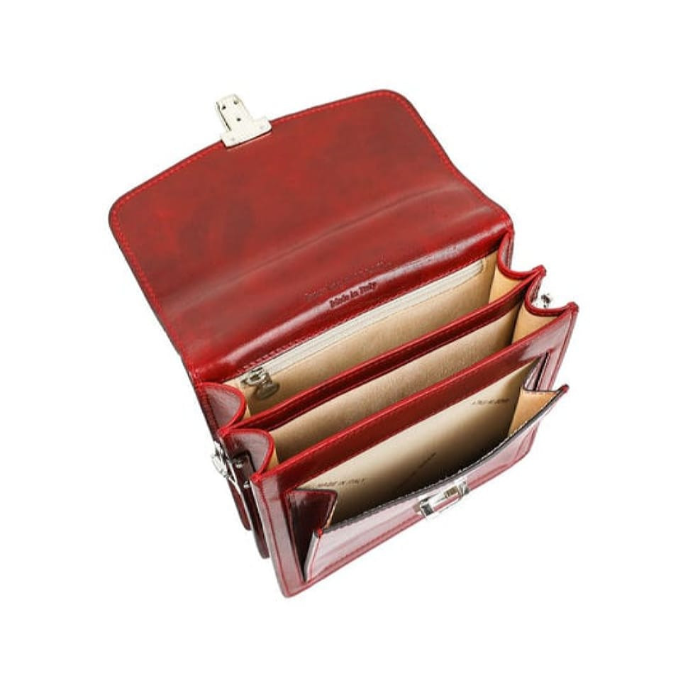 Маленький шкіряний портфель барсетка - Walden - червоний Time Resistance 5229301