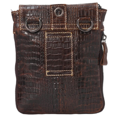 Чоловічі шкіряні сумки через плече BUFFALO BAGS M8000C коричневий кроко