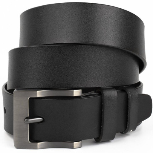 Чоловічий ремень з затемненою пряжкою механіка Vintage 20317 Чорний