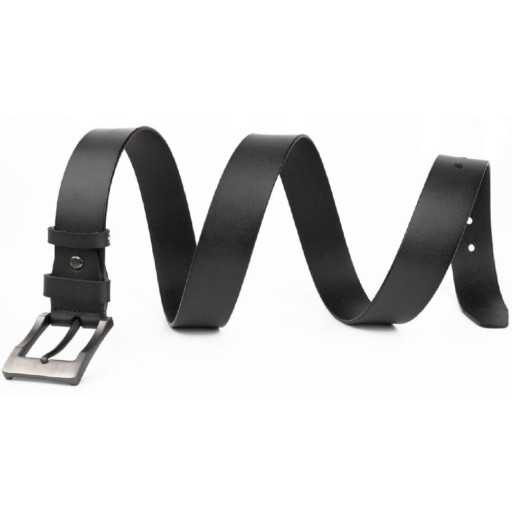 Чоловічий ремень з затемненою пряжкою механіка Vintage 20317 Чорний