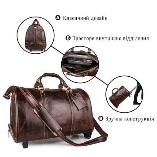 Сумка дорожня Vintage 14254 на колесах.