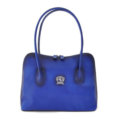 Pratesi BBE463 - Shoulder Bag Talla in cow leather Bruce Electric Blue