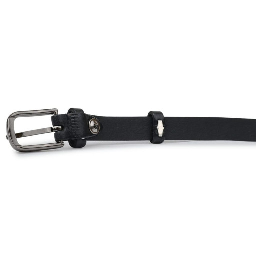 Елегантний тонкий жіночий ремінь Vintage 20751 Чорний