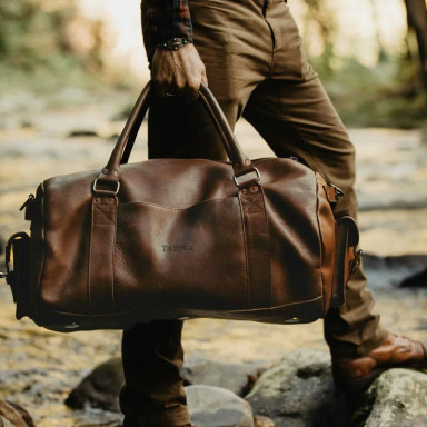 Travel bag trunk made of genuine leather GB-6564-4lx TARWA