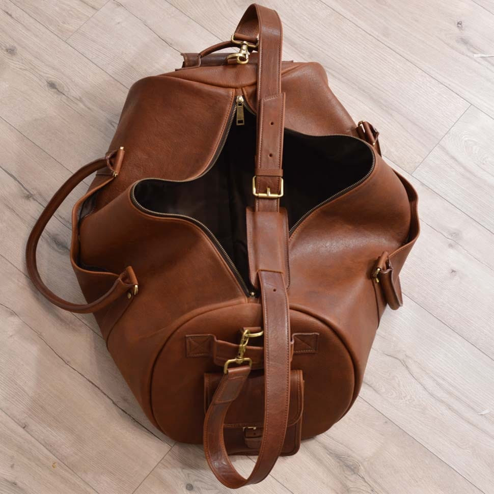 Travel bag trunk made of genuine leather GB-6564-4lx TARWA