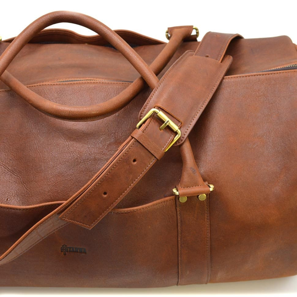 Travel bag trunk made of genuine leather GB-6564-4lx TARWA