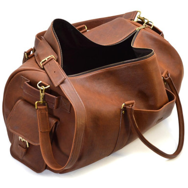 Travel bag trunk made of genuine leather GB-6564-4lx TARWA