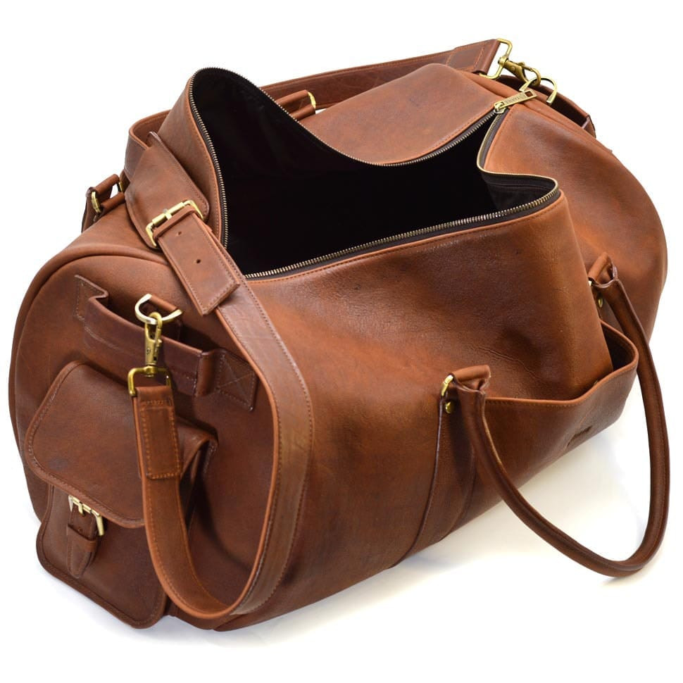Travel bag trunk made of genuine leather GB-6564-4lx TARWA