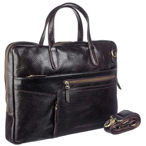 Шкіряний портфель Tony Bellucci 5160-886 коричневий флотар