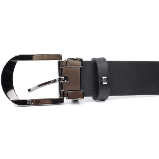 Практичний брючний пояс для чоловіків з натуральної шкіри GRANDE PELLE 11681 Чорний