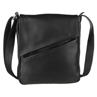 Leather shoulder bag with floater flap FA-1302-4lx