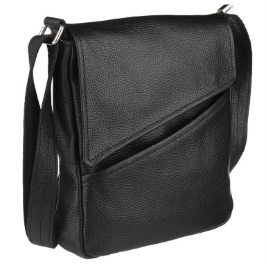 Leather shoulder bag with floater flap FA-1302-4lx