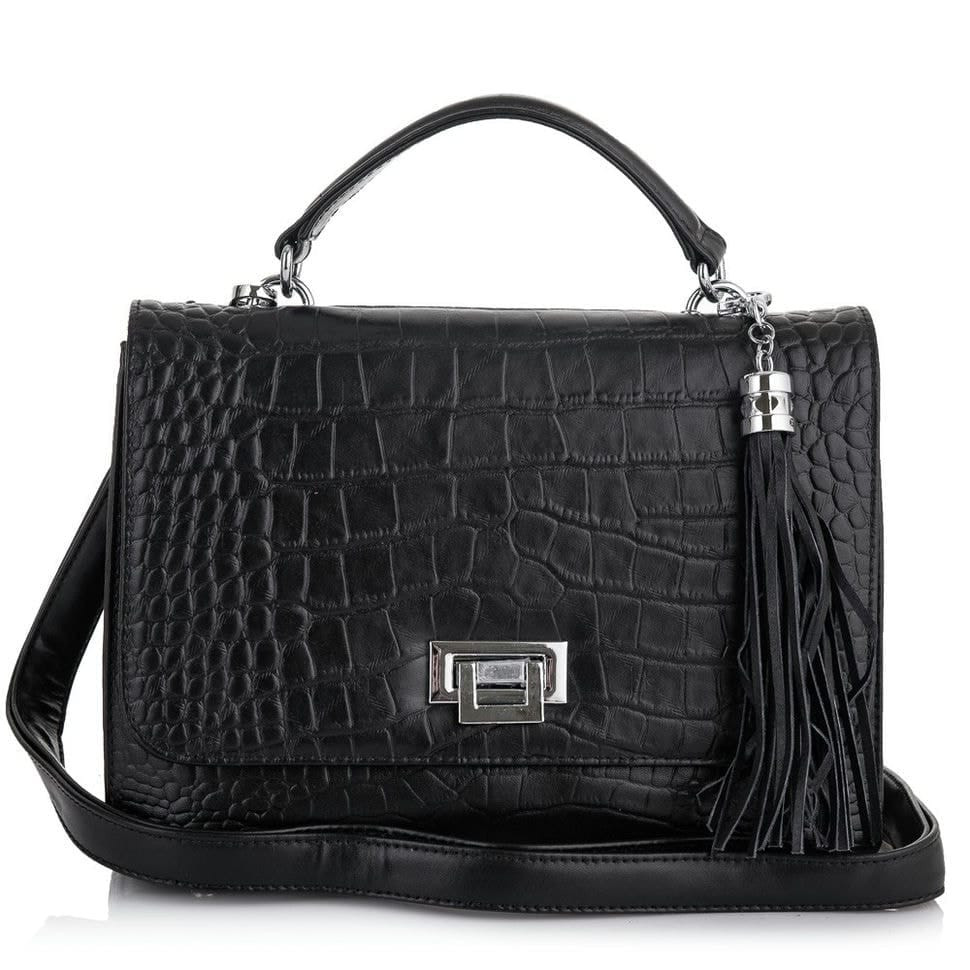 Сумка жіноча шкіряна GIORGIO FERRETTI GF2019132-1 чорна