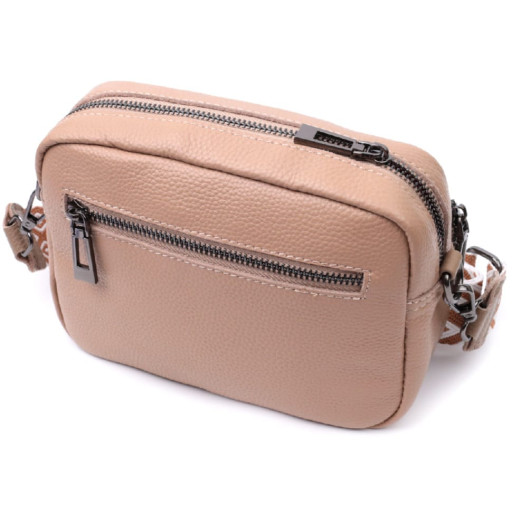 Модна жіноча сумка прошита ромбами на лицьовій стороні з натуральної шкіри Vintage 22637