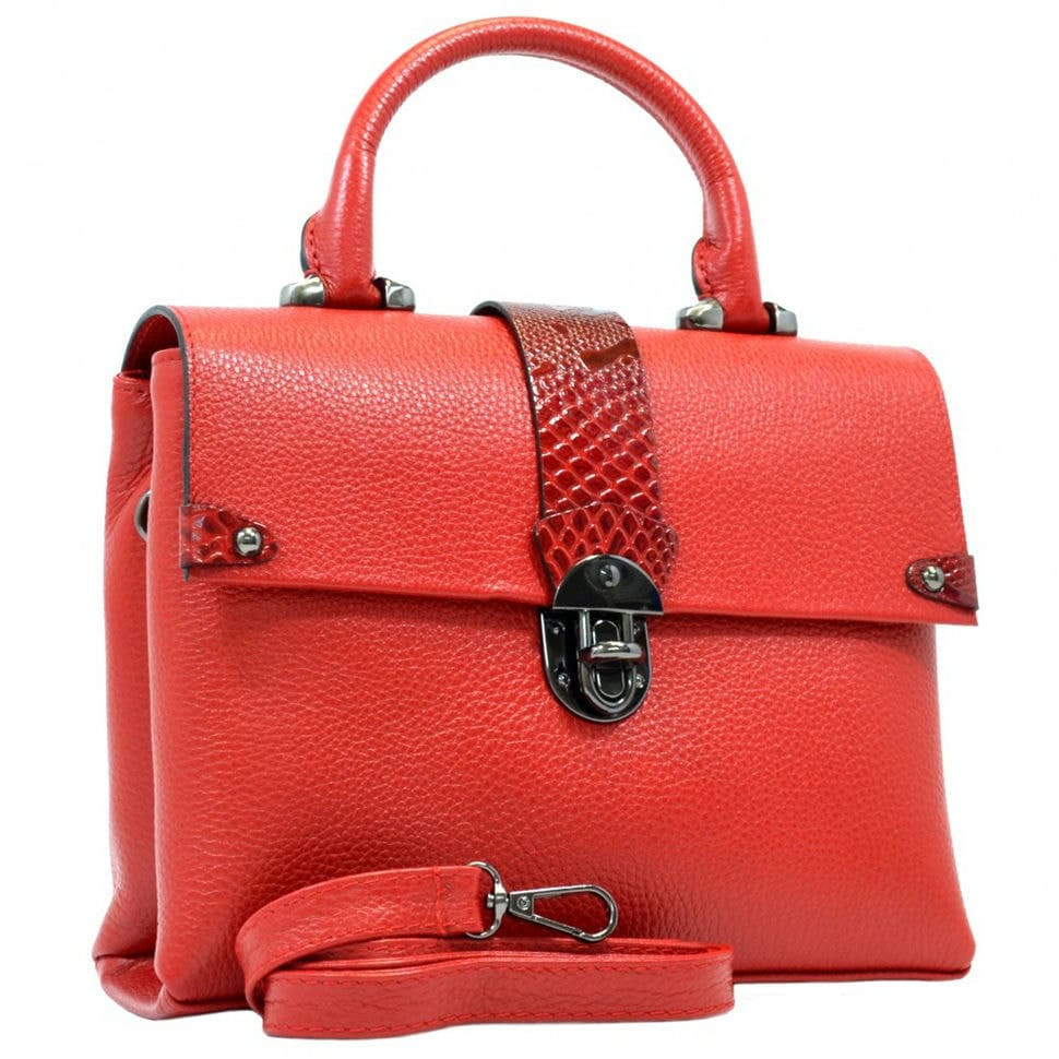 Сумка жіноча шкіряна Desisan 4016-4 червоний флотар