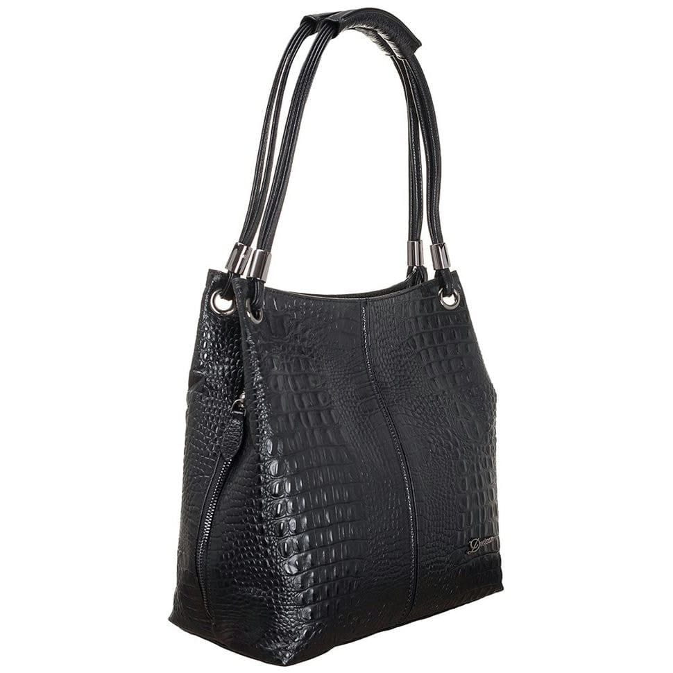 Сумка жіноча шкіряна Desisan 7153-1011 чорний пітон