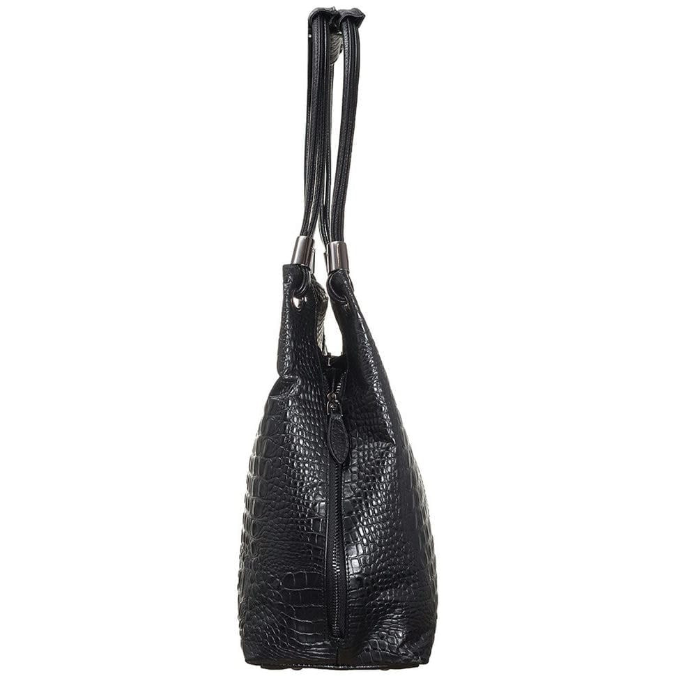 Сумка жіноча шкіряна Desisan 7153-1011 чорний пітон