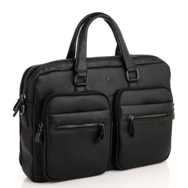Briefcase leather DER FLINGER DF5359-1 black