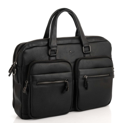 Шкіряний портфель DER FLINGER DF5359-1 чорний