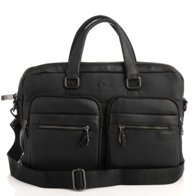Briefcase leather DER FLINGER DF5359-1 black