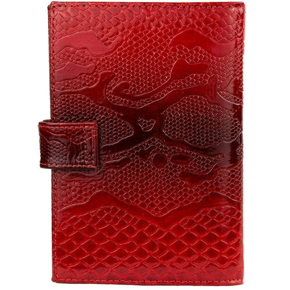 Обкладинка авто+паспорт шкіряна Desisan 102-500 червоний візерунок