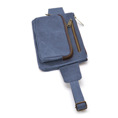Leather belt bag banana RK-8137-4lx brand TARWA blue