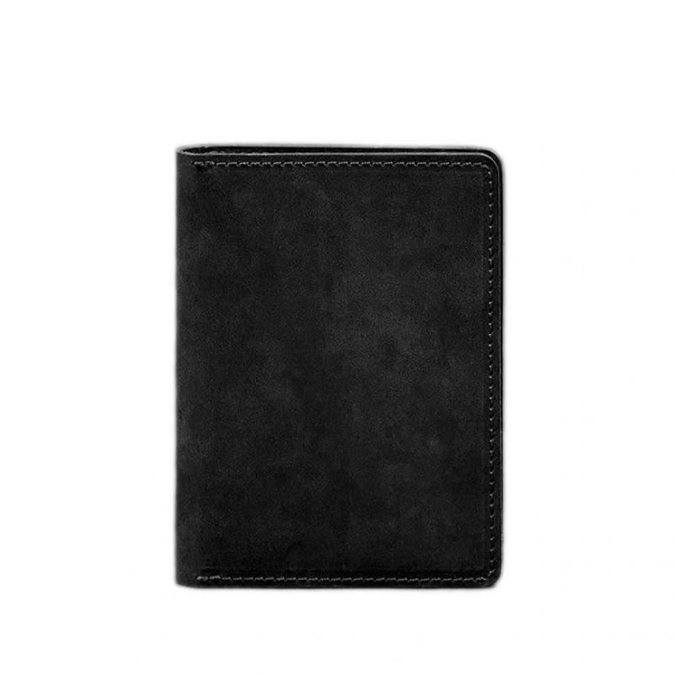 Leather document organizer cover 6.1 black Crazy Horse