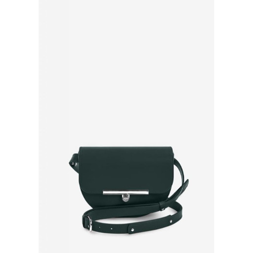 Женская кожаная сумка поясная-кроссбоди Bridget зеленый