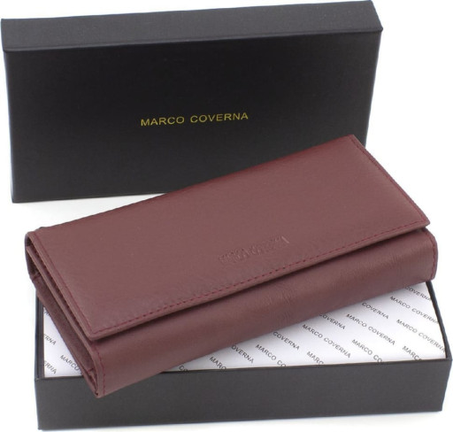 Шкіряний жіночий гаманець бордового кольору Marco Coverna MA246 Bordo