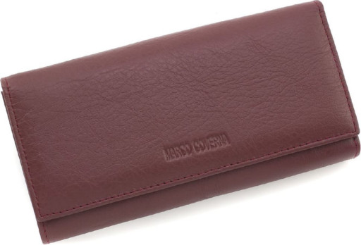 Шкіряний жіночий гаманець бордового кольору Marco Coverna MA246 Bordo