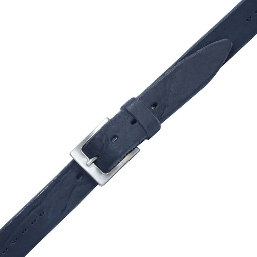 Шкіряний ремень 0106 blu синій TONY PEROTTI