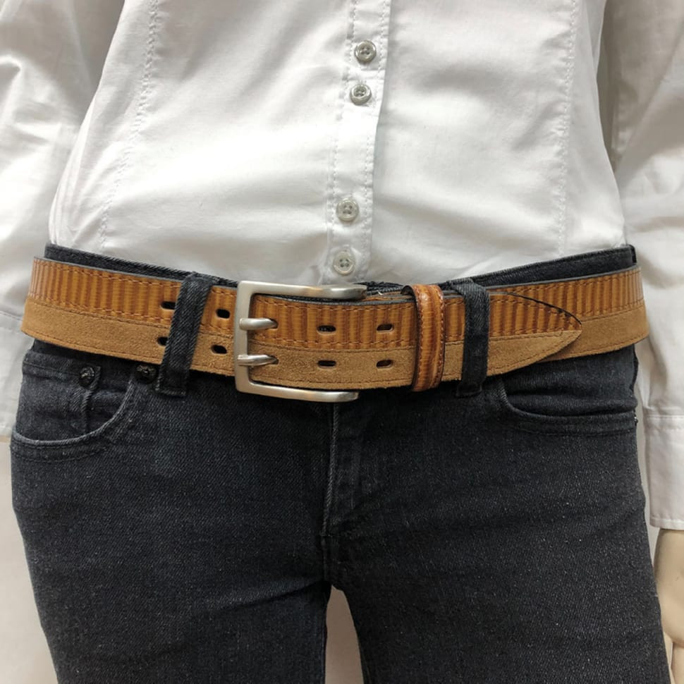 Ремінь шкіряний 5012 cognac коньячний TONY PEROTTI