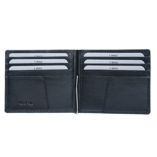 Затискач для купюр шкіряний Cortina 5000 чорний